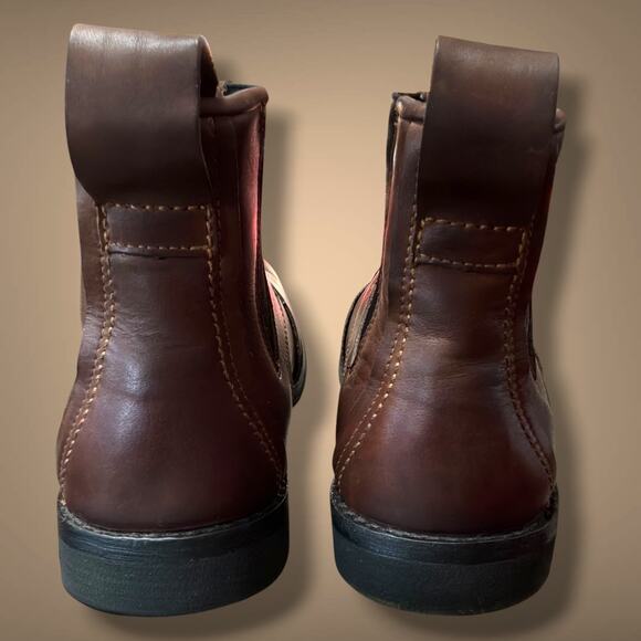 Men\'s Size 8.5 TIMBERLAND EarthKeepers City Cap Toe Brown Leather Boots EUC main image 9